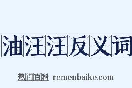 油汪汪反义词是什么意思的图片